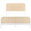 Randall White Open Cane Webbing Metal Queen Bed