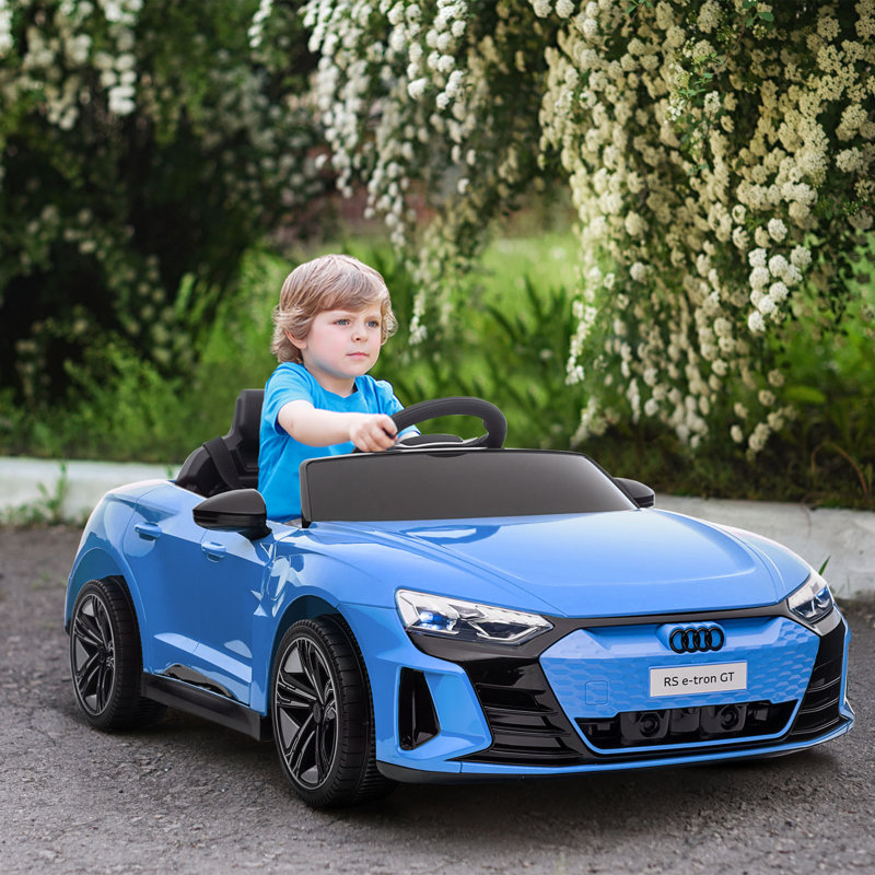 Algot Zoomie Audi RS e-tron GT Licensed Electric Car for Kids 12V Music, Blue