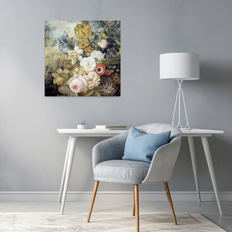 Art contemporain tulipe contemporaine, H 24 po x l 24 po