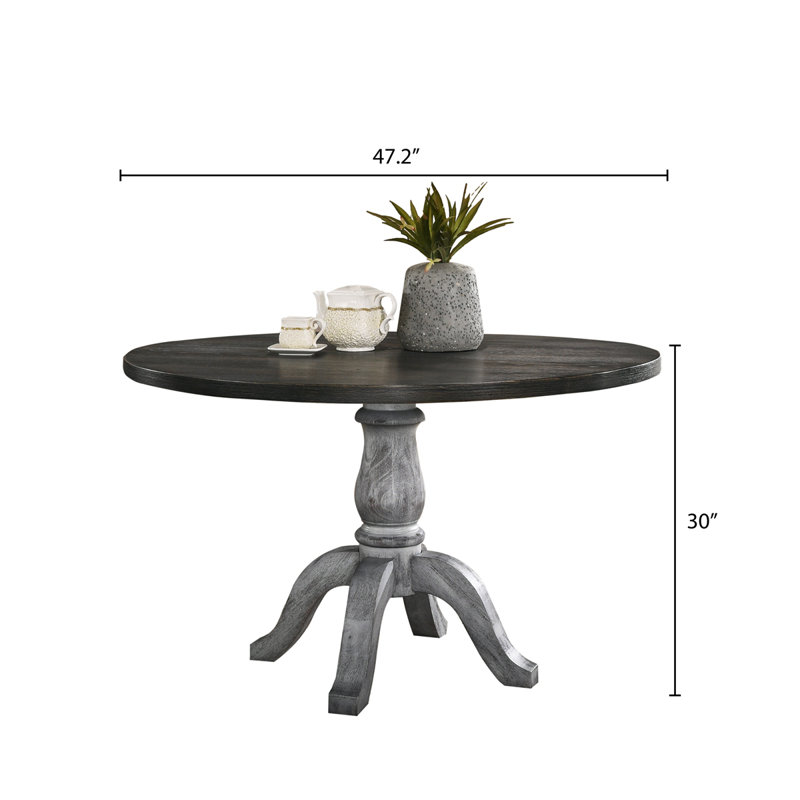 Iris Round Pedestal Wood Dining Table