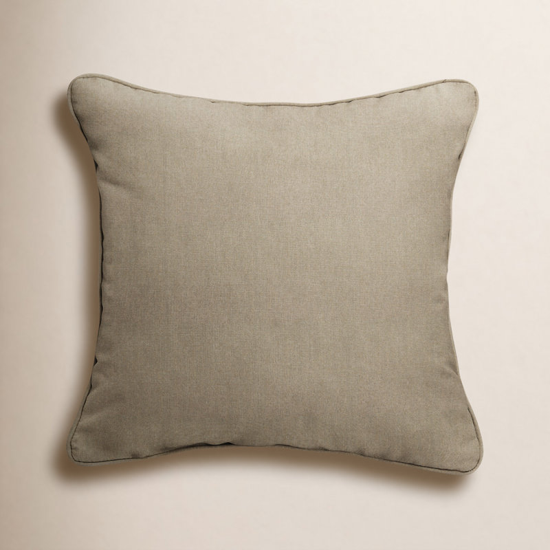 Erika Outdoor Reversible Throw Pillow, 22"H x 22"W, Canvas Taupe
