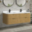 Meuble-lavabo double 60 po avec comptoir en quartz Bulloch