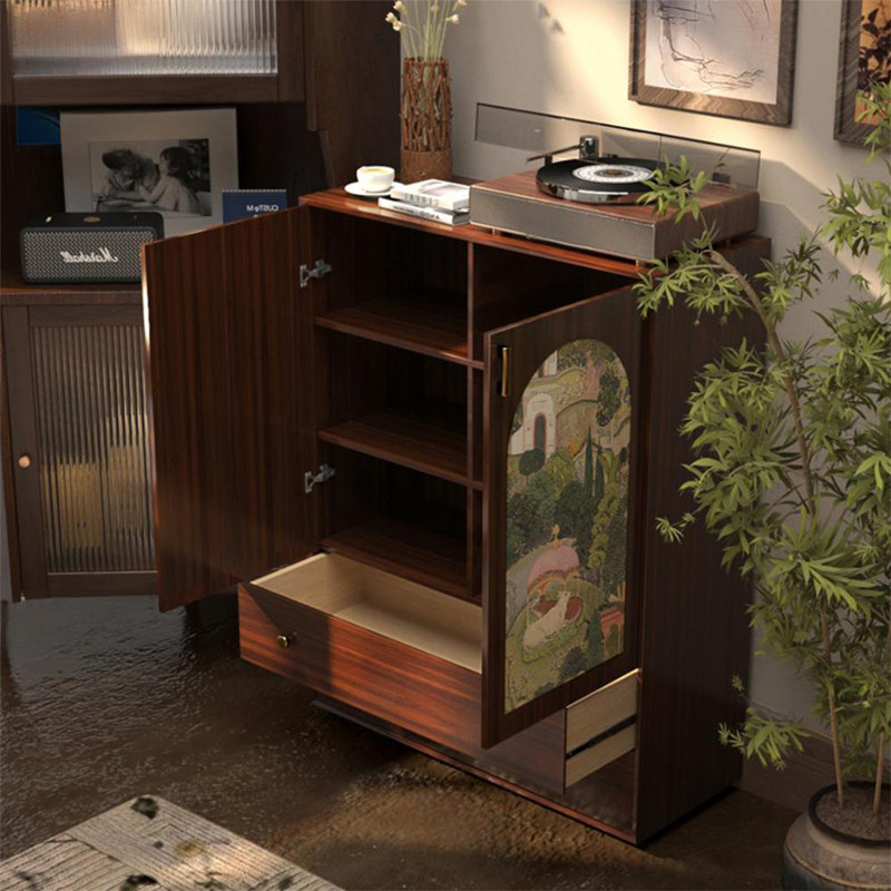 Solid Pine Decorative Cabinet with Storage