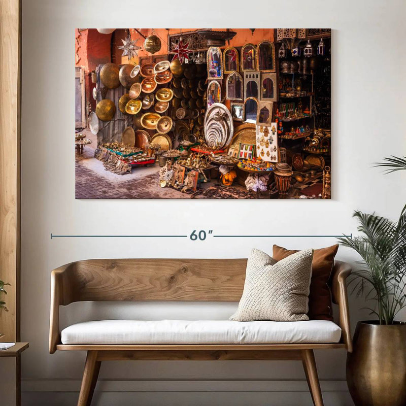 Artisanat marocain en métal Senne, H 34 po x l 51 po