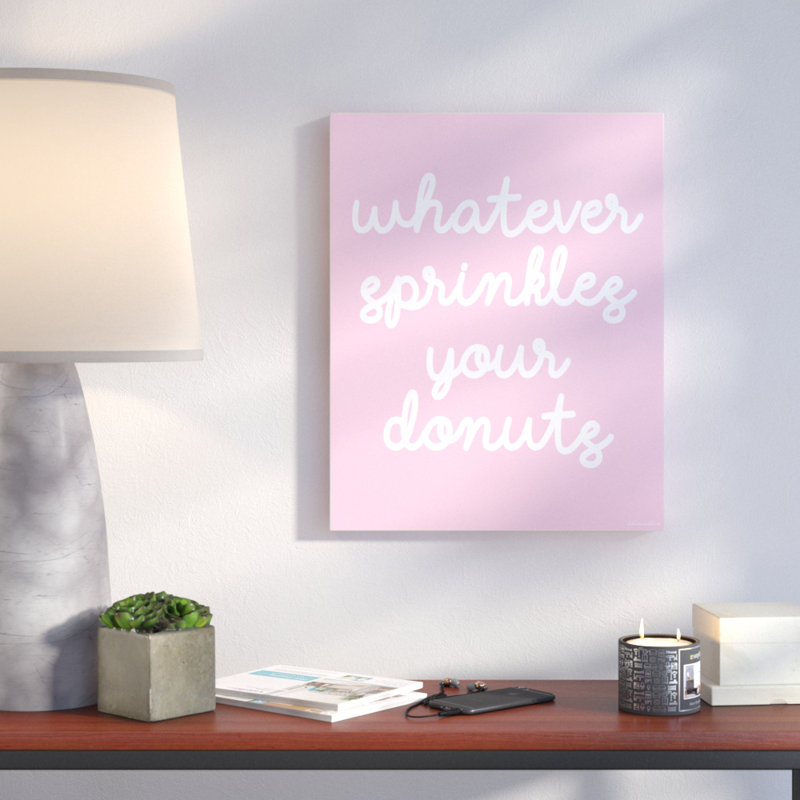 Art mural sur toile «What déploie ton beignet» par House of Lulu, H 20 po x l 16 po x 1,5 po, Toile tendue