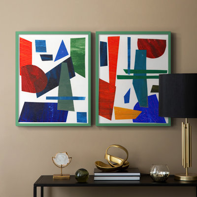 Colourful Shapes III-Premium Framed Print -Ready to Hang - No Nails Required - No Nails Required