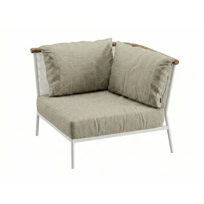 Chaise de patio d'angle avec coussins