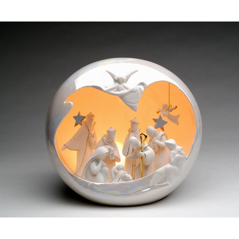 Grande veilleuse globe de la Nativité