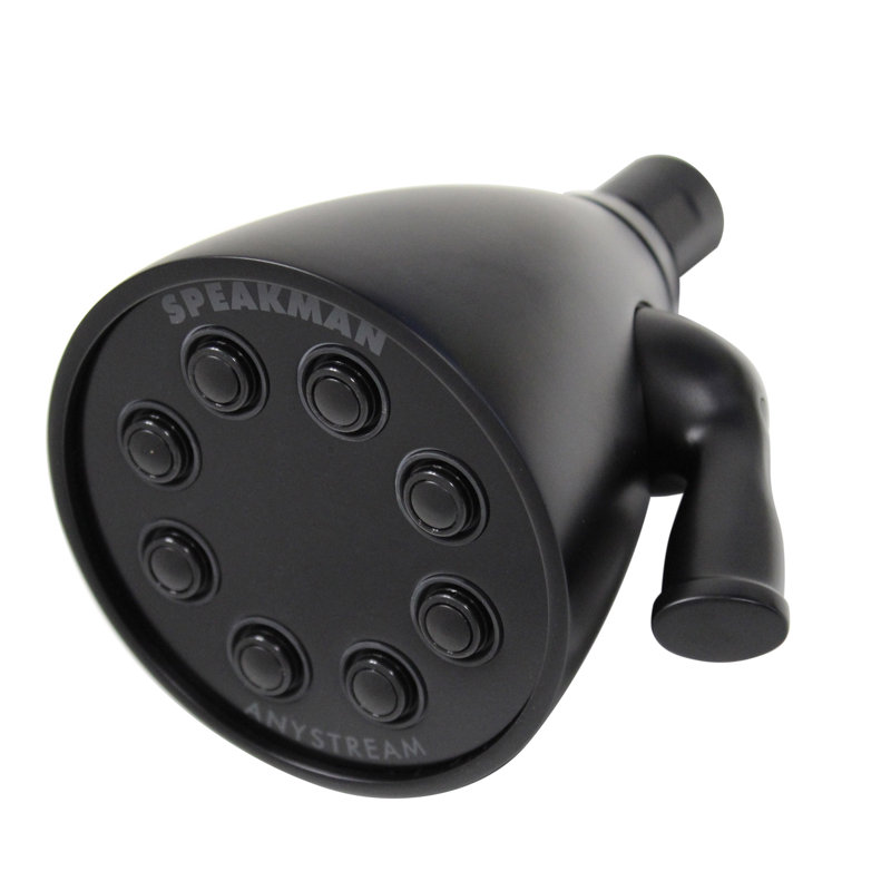 Icon Anystream Multi Function Adjustable Shower Head, Matte Black