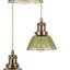 3 - Light Antique Brass Plate Pendant