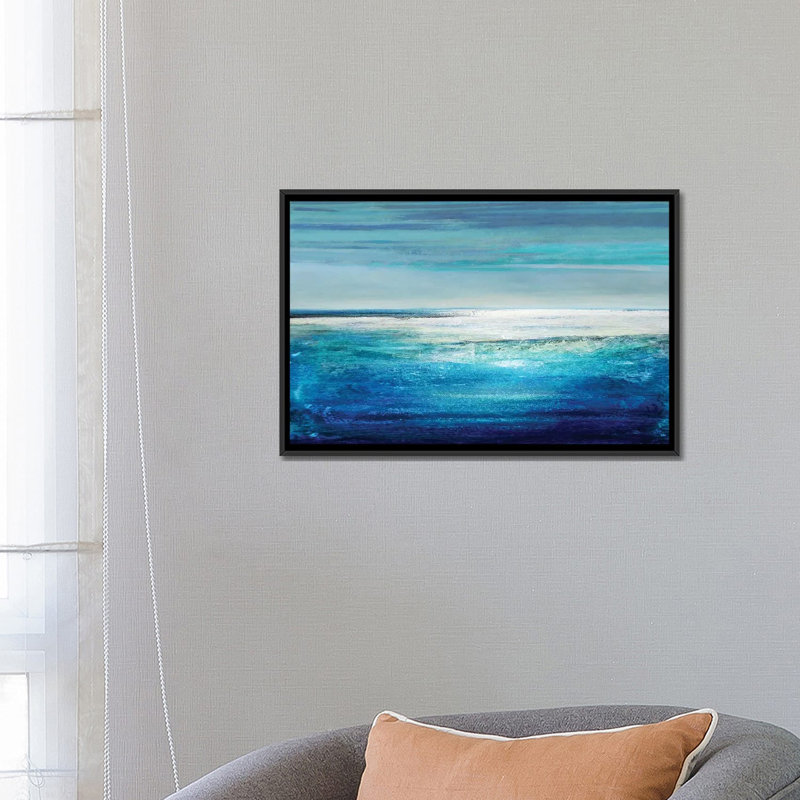 « ii », reproduction d’art sur toile tendue Reflection on the Horizon, H 18 po x l 26 po x P 1,5 po, Toile avec cadre noir