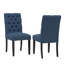 Chaise d'appoint rembourrée en lin capitonné Wren-263736402-197857313