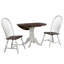 Ensemble de salle à manger en bois massif 3 pièces drop leaf Azura-1411615763