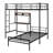 Space-Smart Bunk Bed With Study Desk, USB Charging, Organized Shelves & Upper Safety Guard