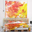 Tapisserie abstraite texturée rouge et jaune d'art-28482547