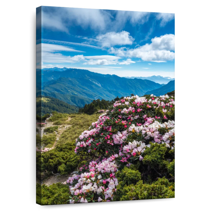 Rhododendron Mountain Scene, 24" H x 16" W
