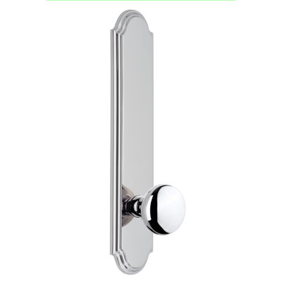 Grandeur Arc Tall Plate Single Dummy with Fifth Avenue Door Knob
