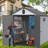 XWT012-1 6*8Ft Resin Plastic Storage Shed For Backyard Garden Big Spire Tool Storage-121324702