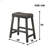 Rustic Backless Counter Stool Set Of 2 – 25 Inch Wooden Farmhouse Barstool With Leather Seat,Sturdy Frame – Space-Saving Counter-Height Seating For Kitchen & Bar-1318977715