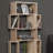 Modern Bookshelf with Numerous Shelves, Light Oak Finish, 33.1 x 63.0 x 11.8 inches | 100% Melamine Coated Particle Board, Thickness: 0.7 inches | Wall-Mountable Design, Perfect for Home or Office Organization-1642231860