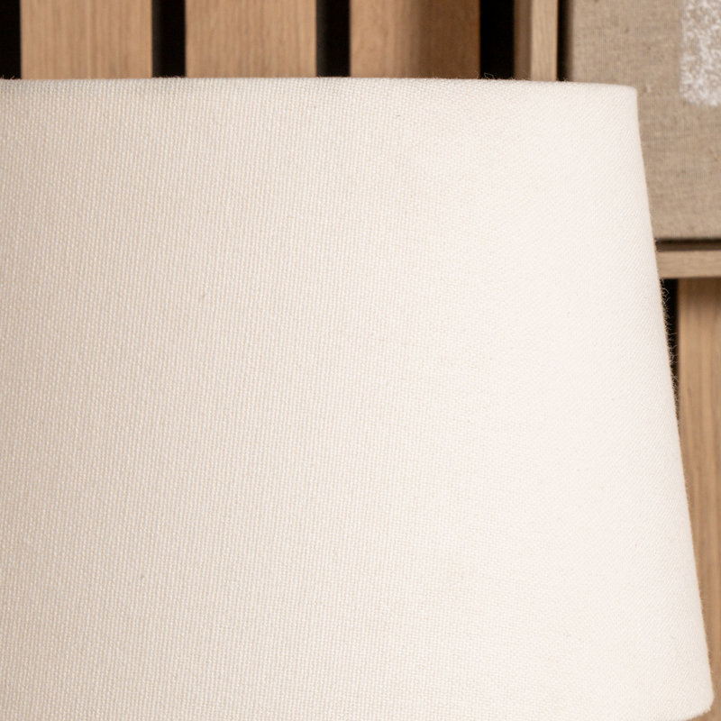 Lorin Cotton Empire Lamp Shade, White, 24cm H x 34cm W x 40cm D