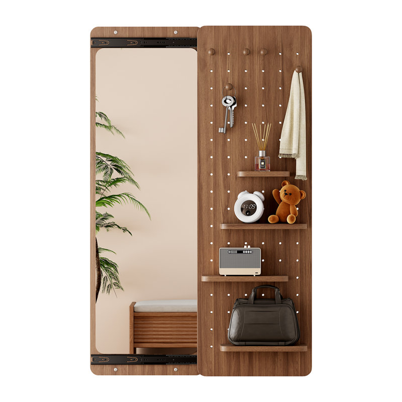 47.6 x 15.7 inch multi-functional design panel wall-mounted full-length mirror, space-saving, can be pushed and pulled