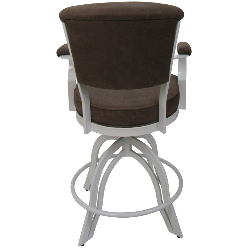 Tabouret de bar rotatif Racégal, Blanc, Outlier Ash, Tabouret de bar (siège d'une hauteur de 26 po)