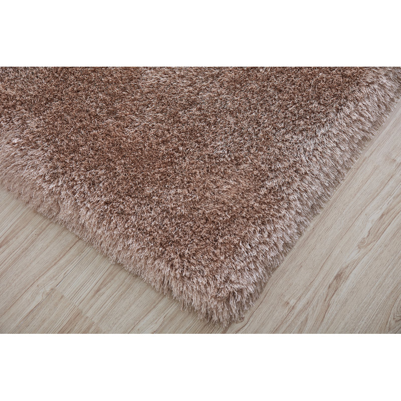 Tapis beige foncé à poils longs Blarney, Rectangulaire 8 pi x 10