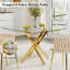 Ensemble de table de salle à manger transparent avec chaises rembourrées Weavon, ensemble de table de salle à manger carré moderne-475330518-475330520-475330465