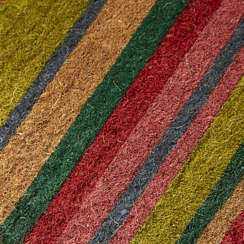 Endsley Striped Outdoor Doormat, Rectangle 1'6" x 2'6"