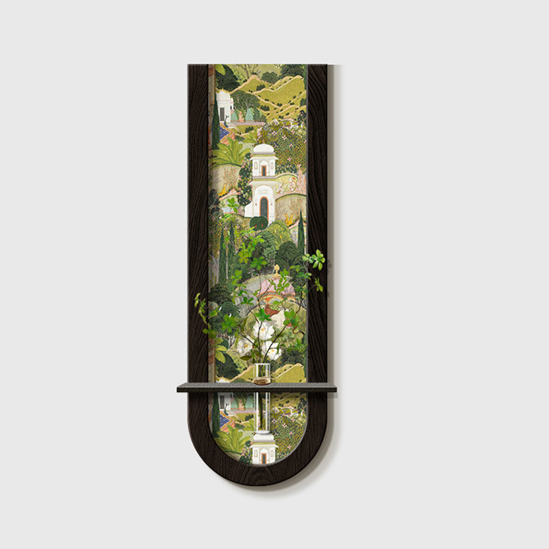 Art mural vert et vert en forme de grès, H 59,06 po x l 19,69 po
