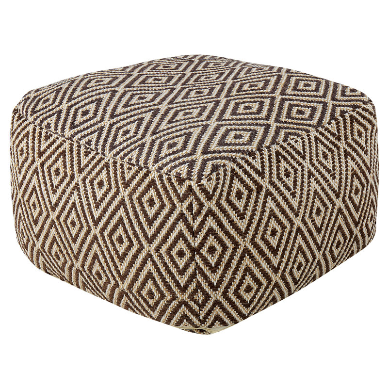 Russellville 60cm Wide Square Geometric Pouffe Ottoman