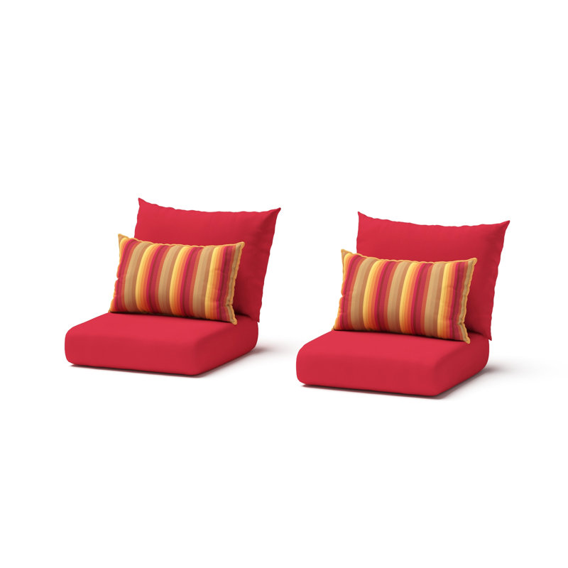 Castelli Outdoor Sunbrella Cushion Cover, Jockey Red Sunbrella® Canvas