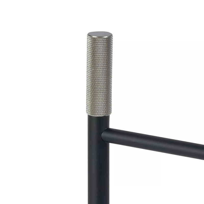 Chester Free Standing Toilet Paper Holder, Matte Black/Satin Nickel