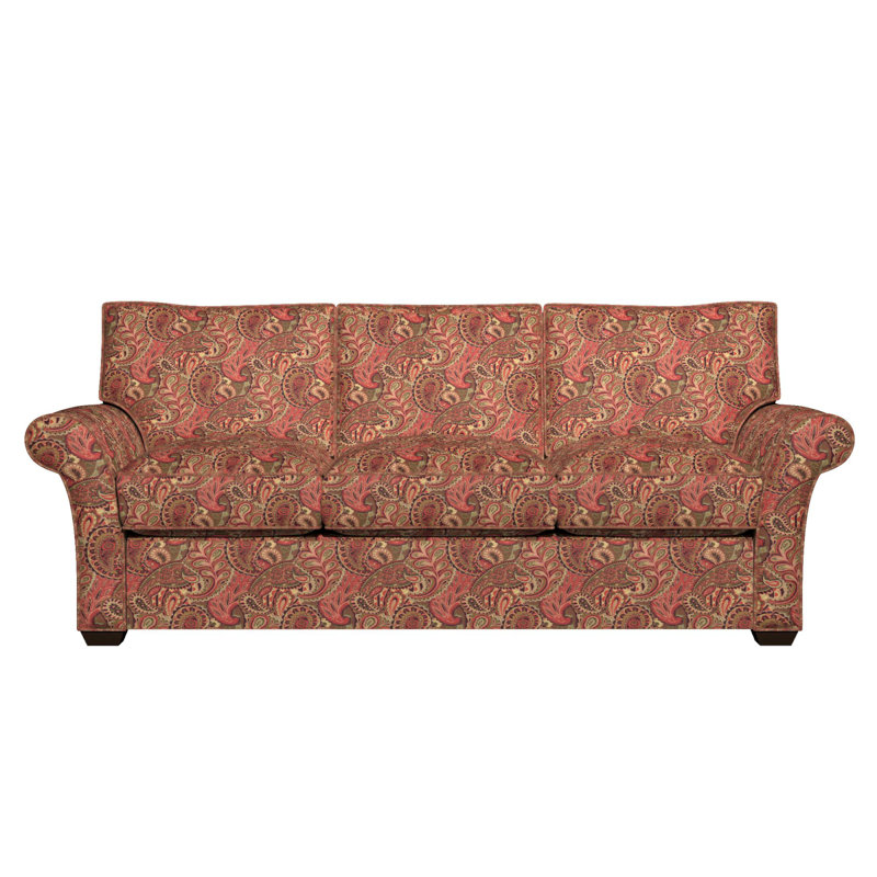 Tissu motif cachemire, Rouge / Brun