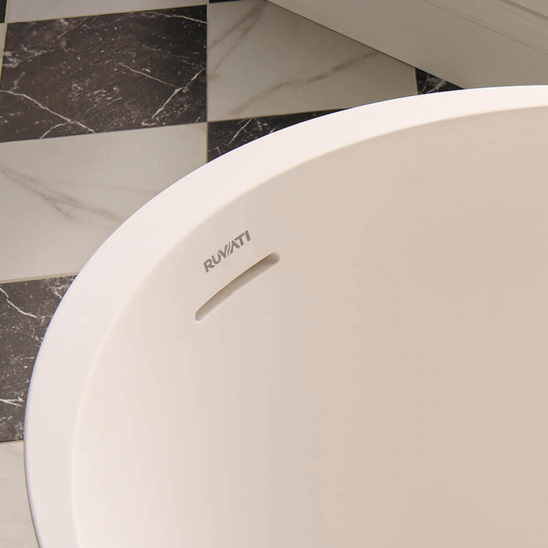 67" x 31" Freestanding Soaking Solid Surface Bathtub