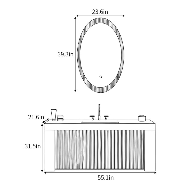 Armoire de salle de bain moderne et luxueuse de style nordique