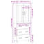 Longlier 69.5cm Wide 3 Drawer Highboard-1386201617