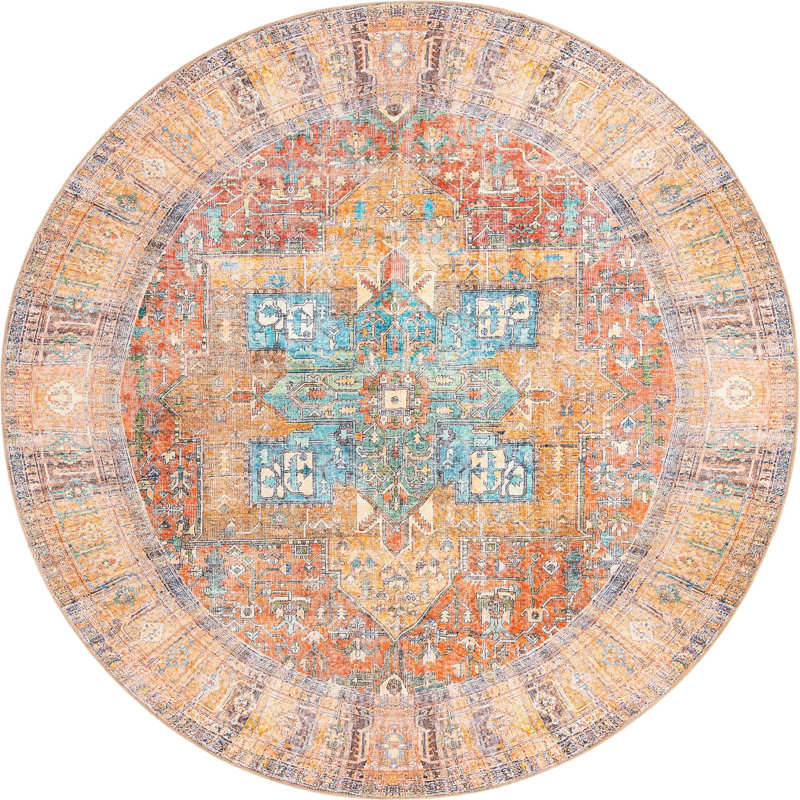 Oppie Moroccan Indoor Rug, Round 7'7"