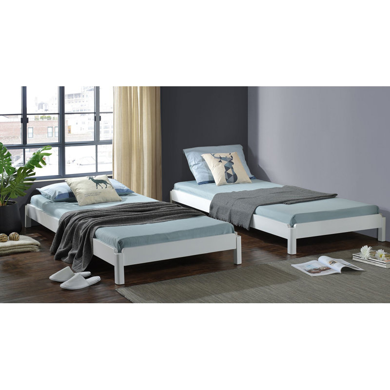 Crowborough Solid Wood Daybed with Trundle, No