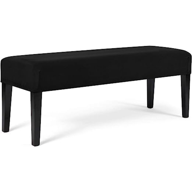 Housse pour banc de salle à manger Elbertina, Noir