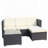 5-Piece PE Rattan Wicker Cushioned Sofa Sets