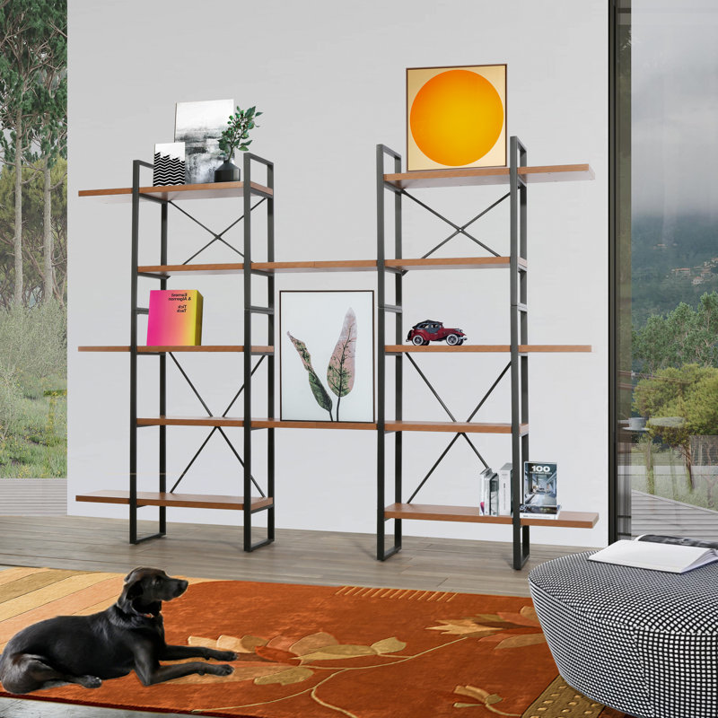 Bibliothèque réglable en acier Dilla H 71 po x l 94 po
