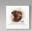 Impression d’art graphique sur toile tendue labrador chocolat-26858360