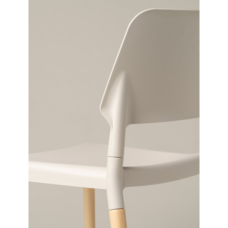 Belloch Chair, White, Natural Beech Wood