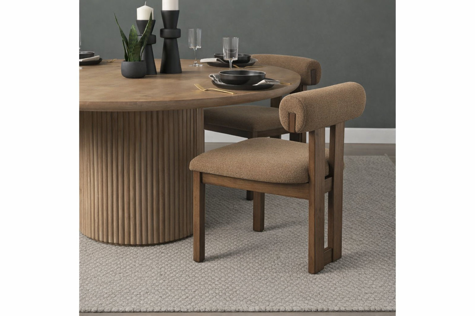 Ardith Oak Side Chair, Brown, Medium Brown