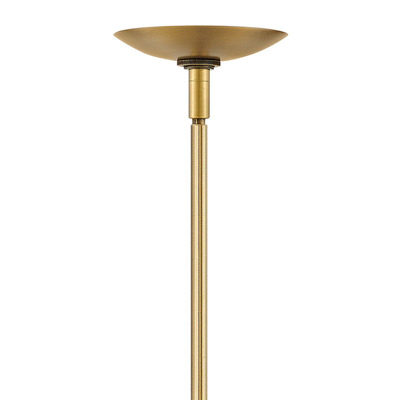 Luminaire suspendu à 1 lumière Warby, Laiton héritage, H 14,25 po x l 13,5 po x P 13,5 po, Verre opale brossé