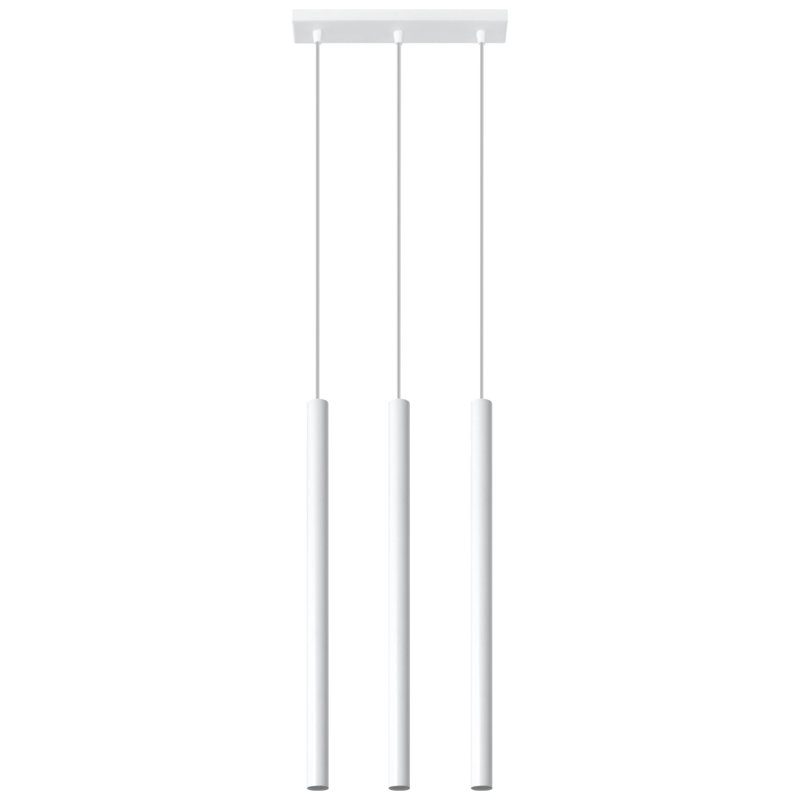 Mcgarity 1 - Light Geometric Pendant, 100cm H x 45cm W x 8cm D, White