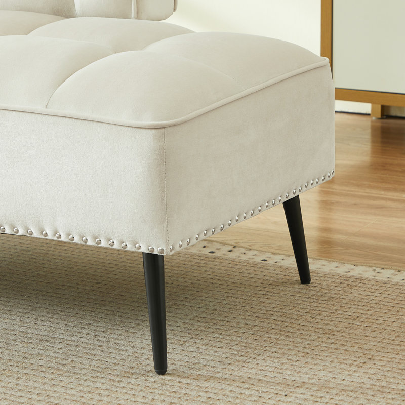 Support de tablette moderne beige 54 pouces en velours avec deux coussins, rotation à 360°, banc intégré – Confortable et pratique pour une utilisation quotidienne et prolongée