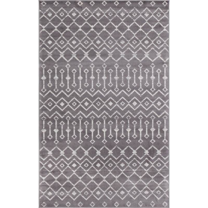 Peckler Geometric Indoor Rug, Rectangle 5'3" x 8'
